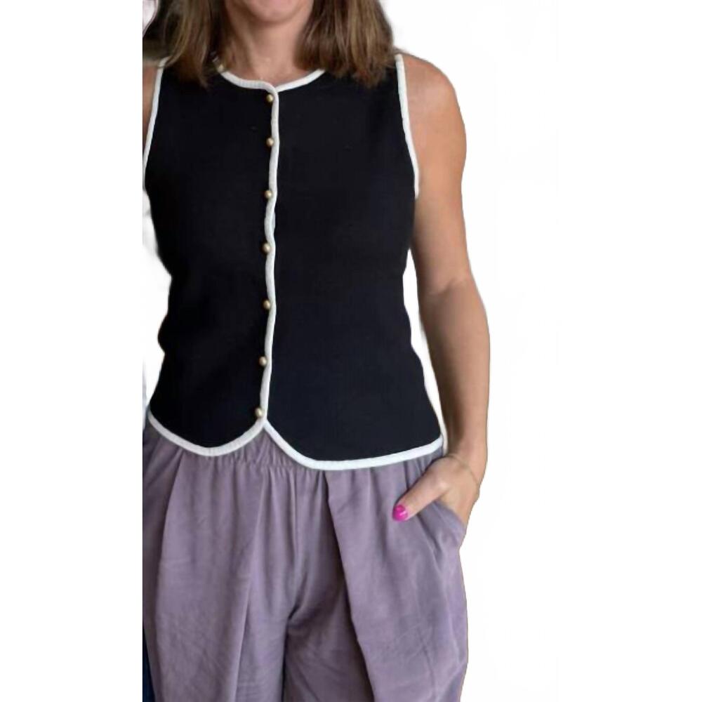 NEW KLD. SIGNATURE emily vest in black